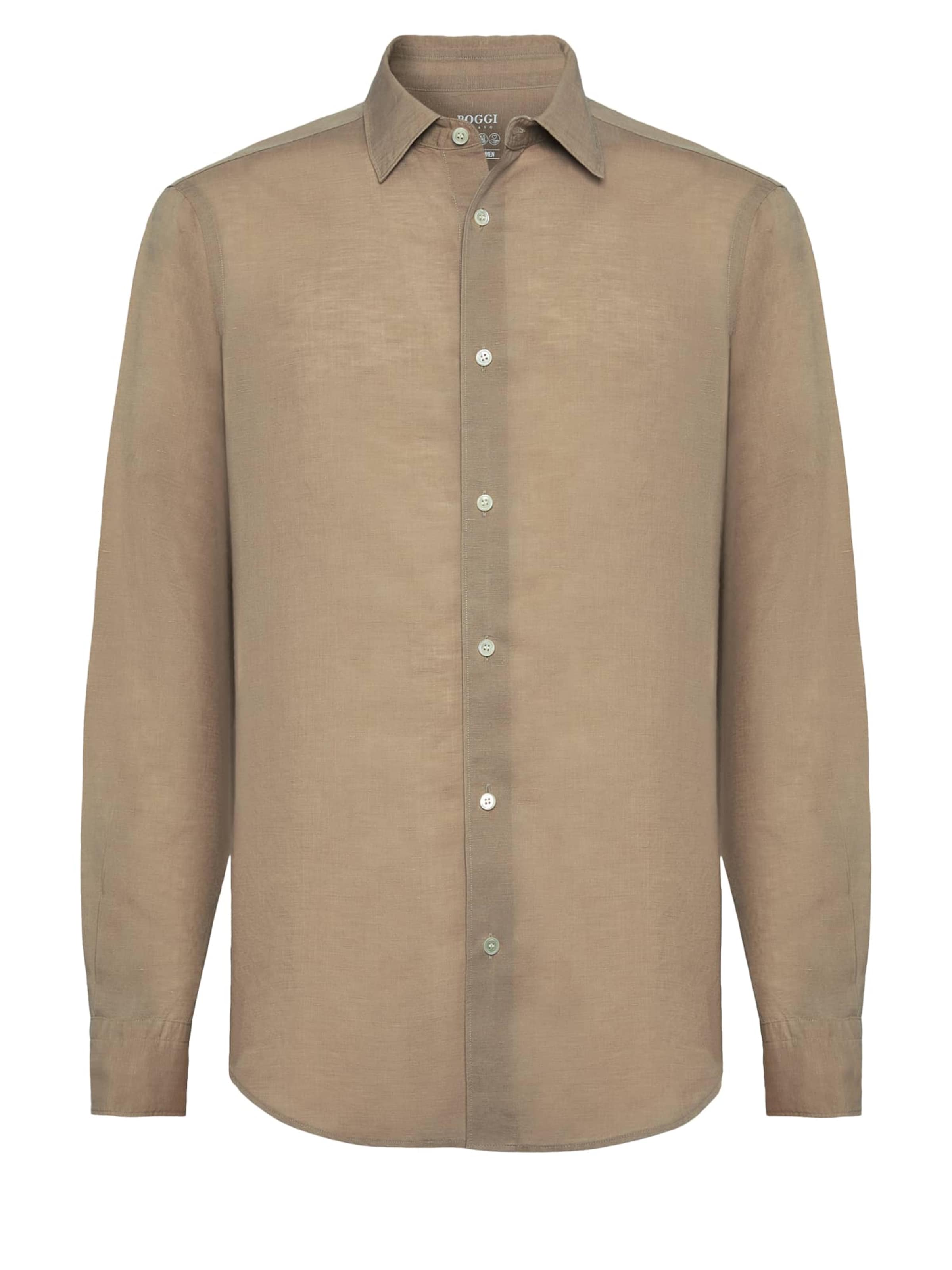 Boggi Milano Regular fit Skjorta i brun: framsida