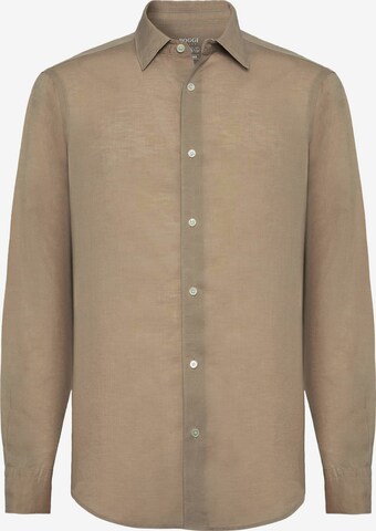 Boggi Milano Button Up Shirt in Brown: front