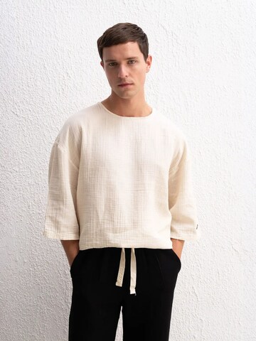 T-Shirt Giesto en beige : devant