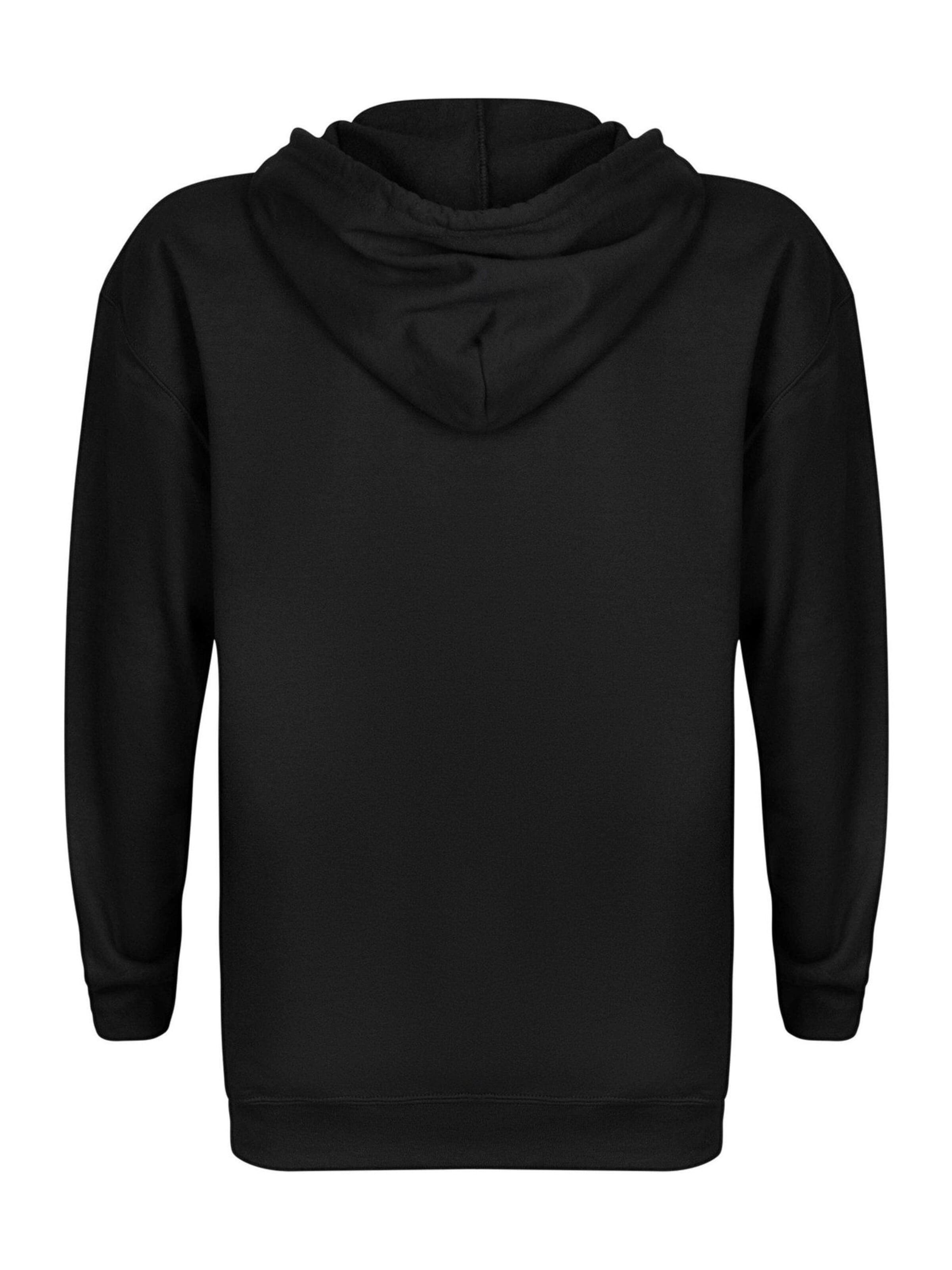 Iron Maiden Sweatshirt 'Eddie Live Flames' in Zwart
