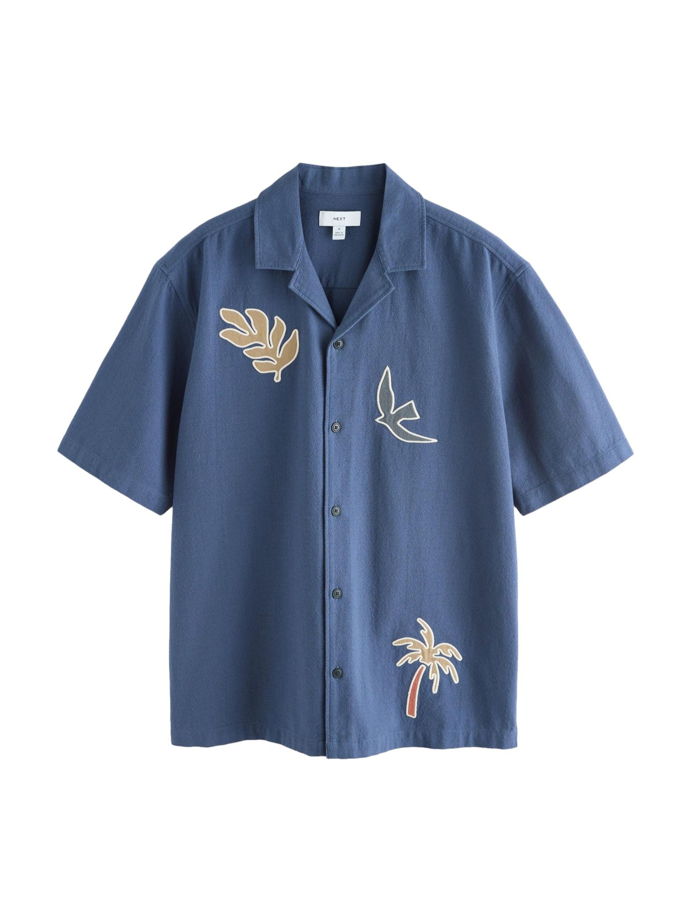 Next Regular fit Button Up Shirt in Blue: front