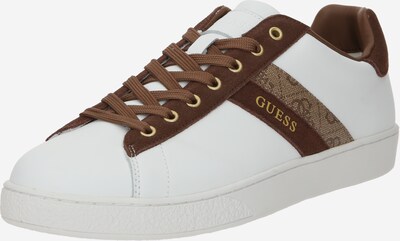 GUESS Sneakers low 'NOLA II' i mokka / mørkebrun / hvit, Produktvisning