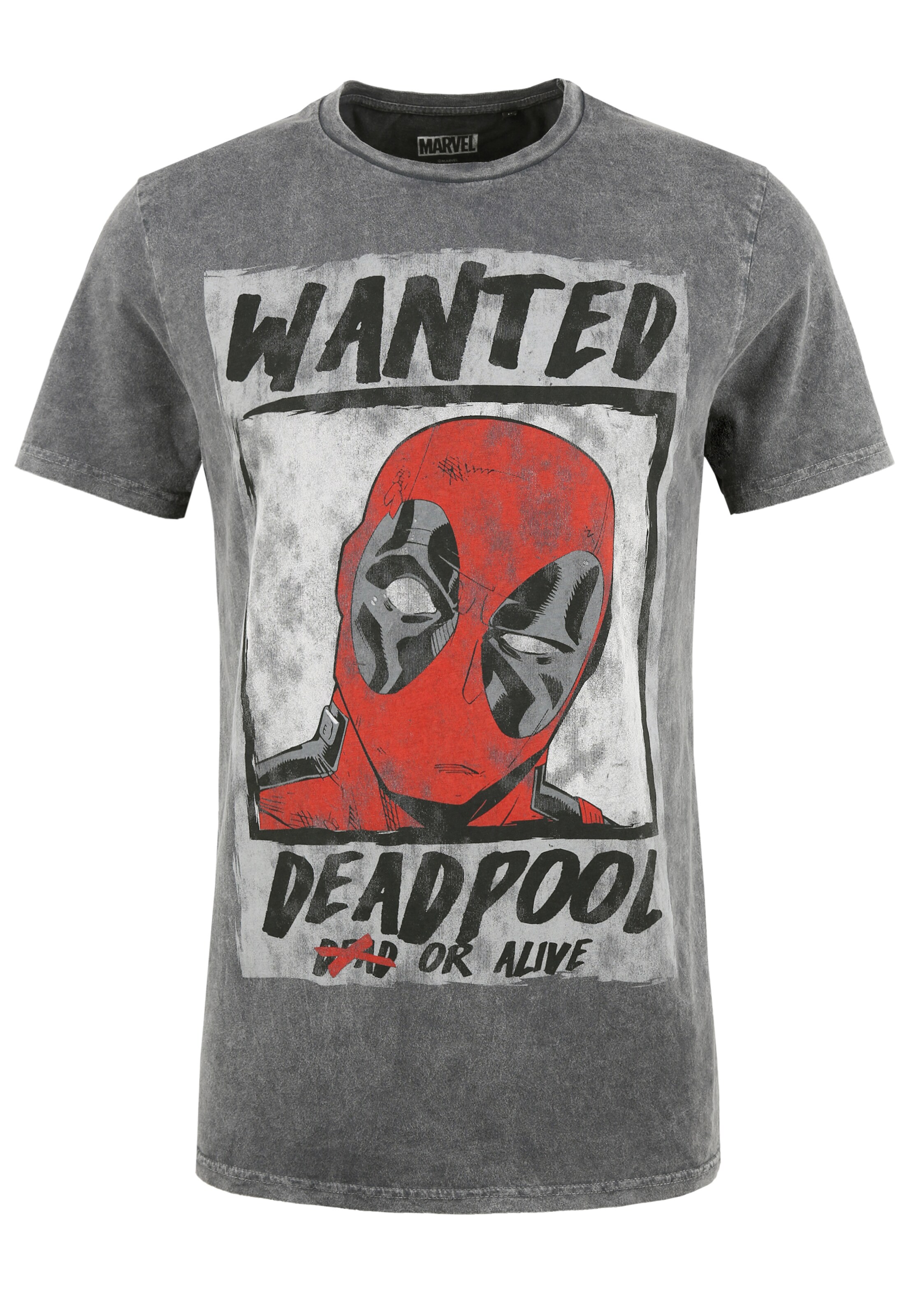 Recovered Shirt 'Deadpool Wanted Poster' in Grey, Item view
