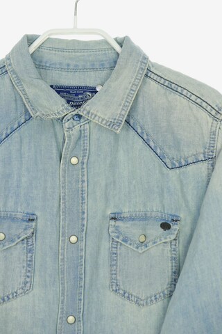 DIESEL Button Up Shirt in M in Blue