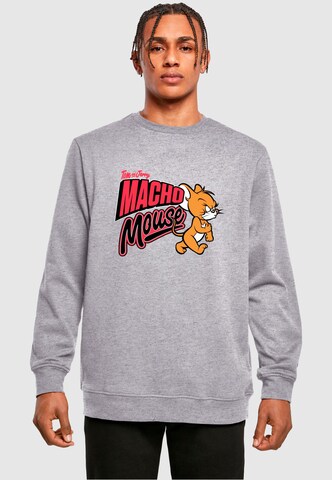 ABSOLUTE CULT Sweatshirt 'Tom and Jerry - Macho Mouse' in Grey: front