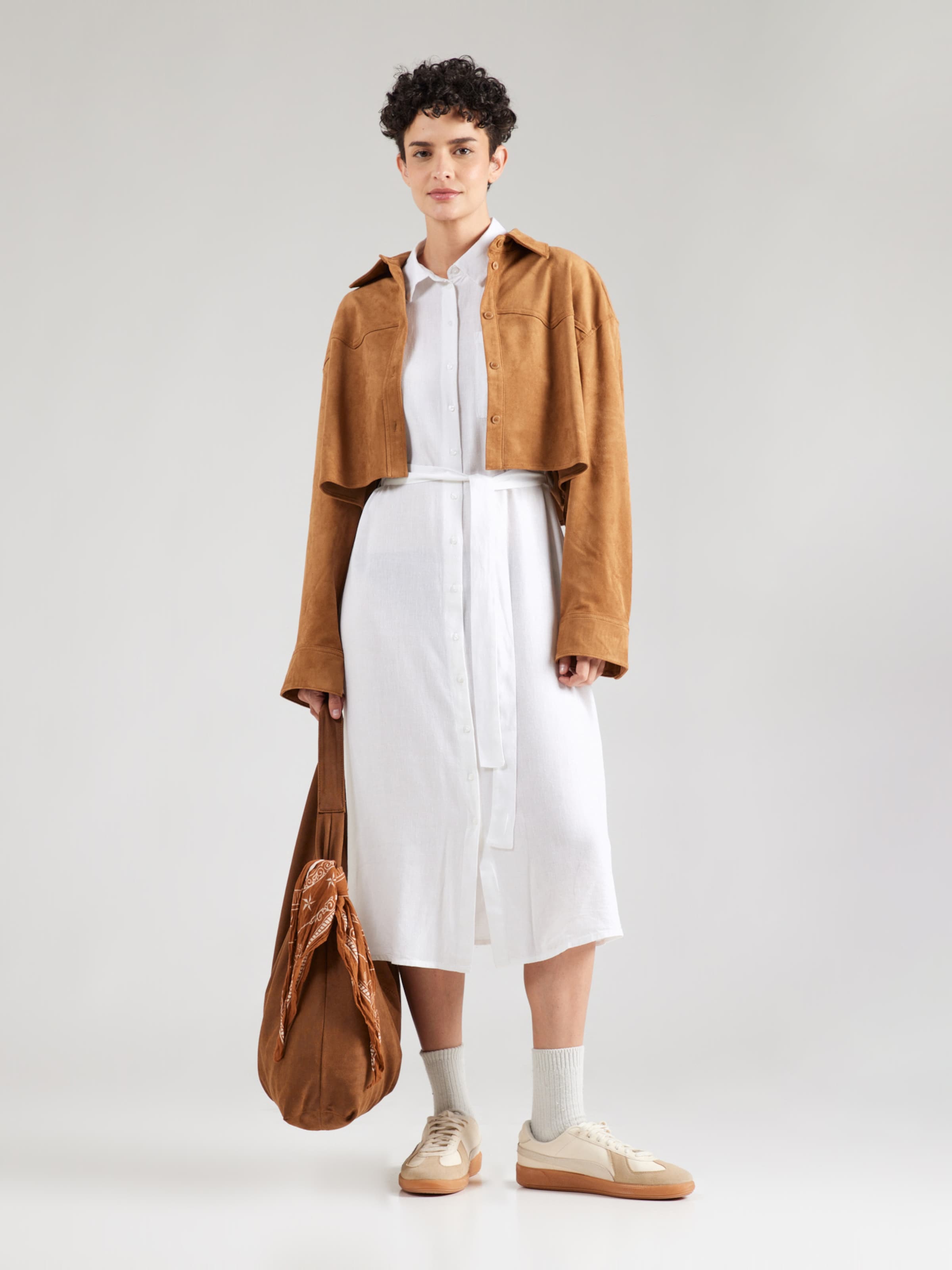 PIECES Shirt Dress 'PCPIA' in White | ABOUT YOU