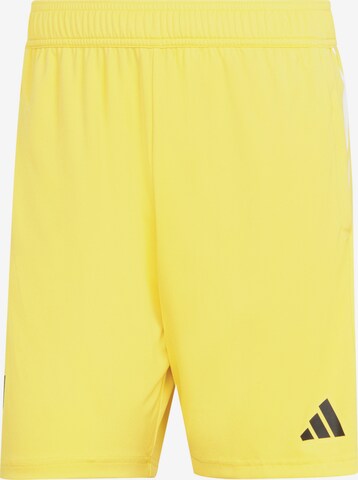 ADIDAS PERFORMANCE Regular Workout Pants in Yellow: front