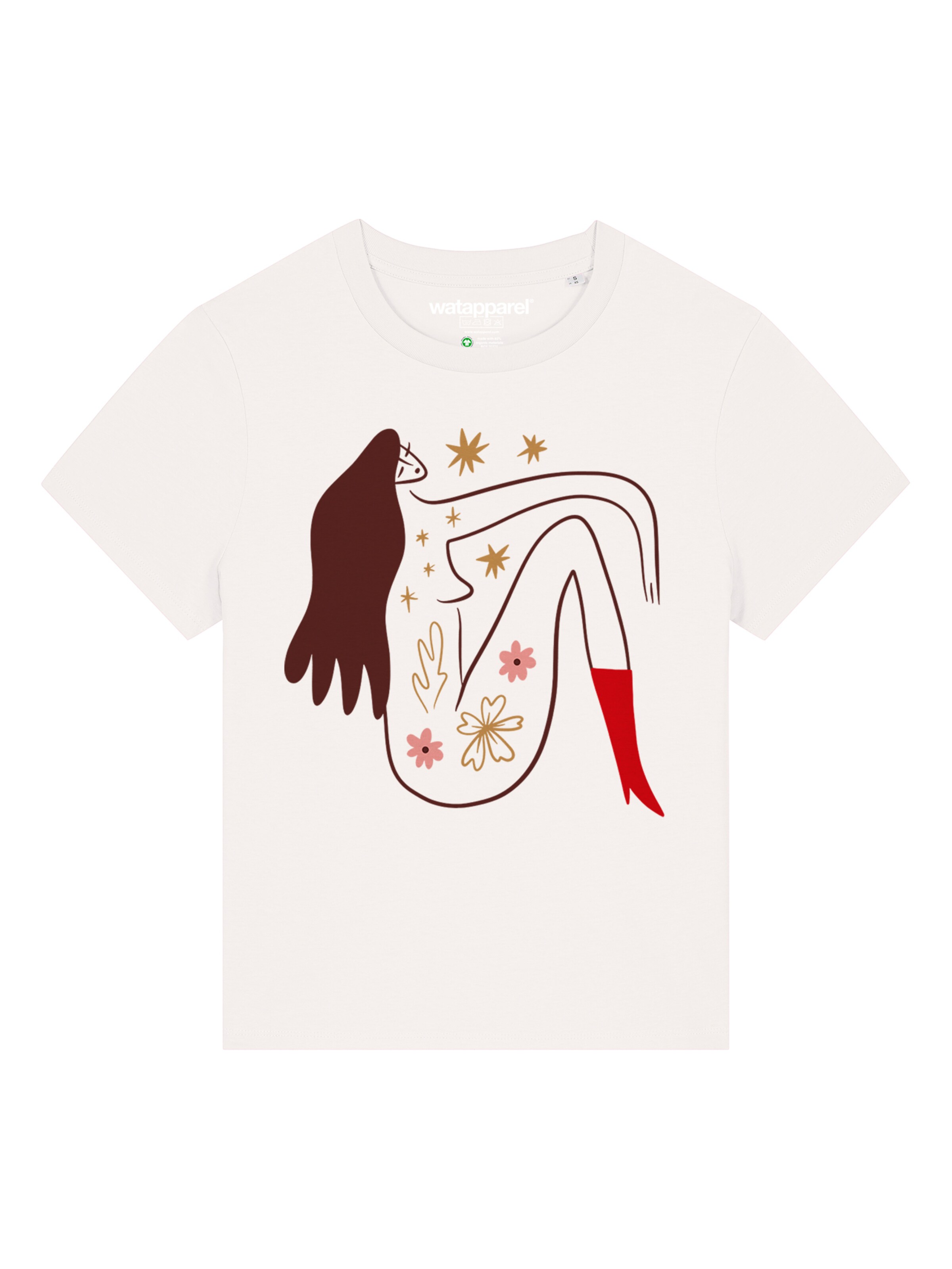 Watapparel Shirt 'Love And Flex' in Wit: voorkant