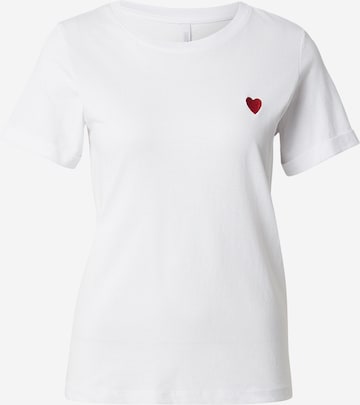 T-shirt 'Lo44ve' Hailys en blanc : devant