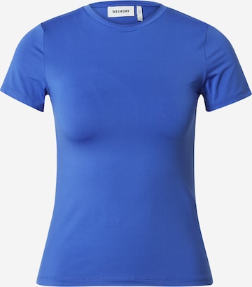 T-shirt 'Fine' WEEKDAY en bleu : devant