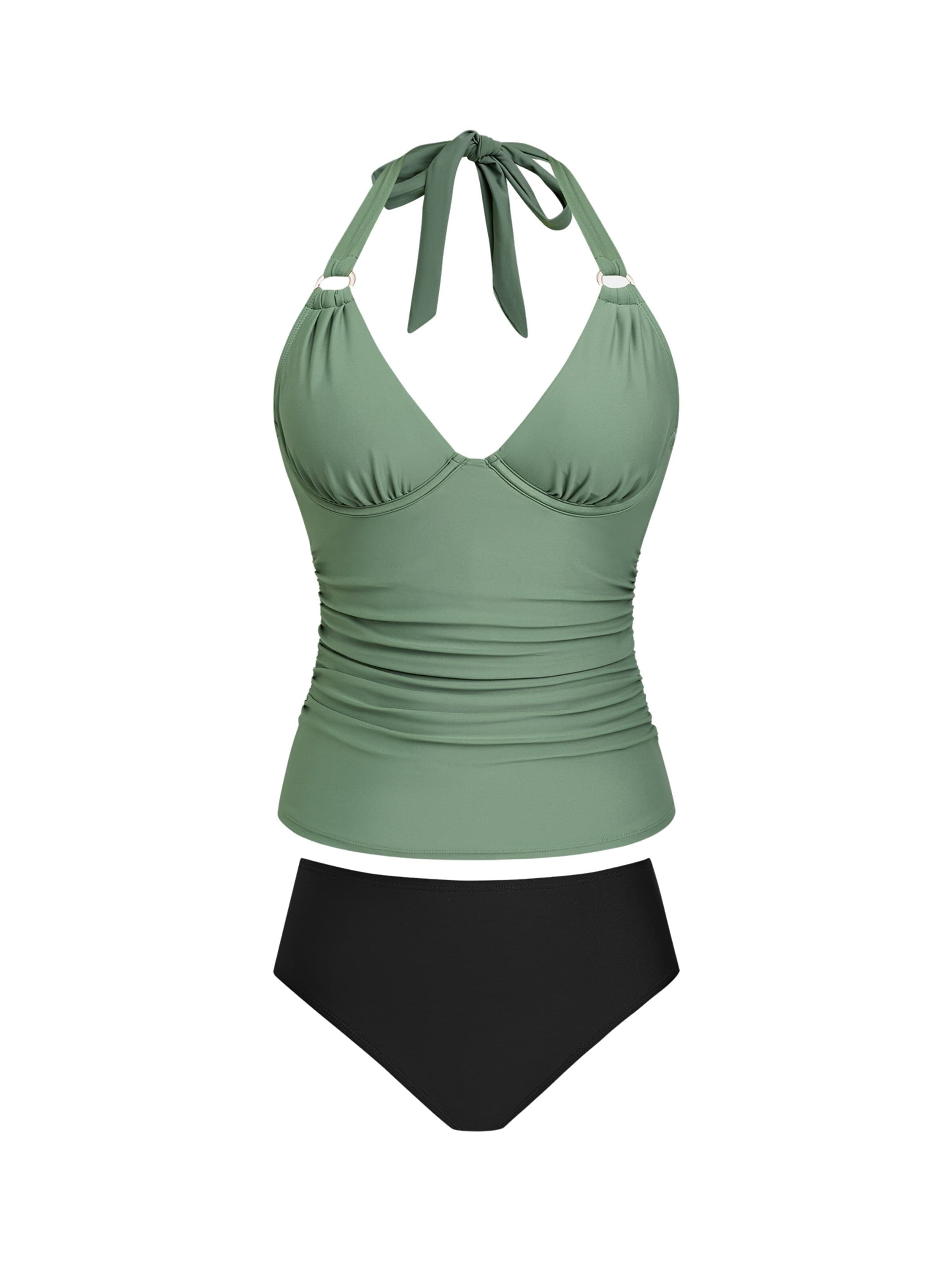 Cupshe Tankini 'DAA12D5G016RA' in Green: front