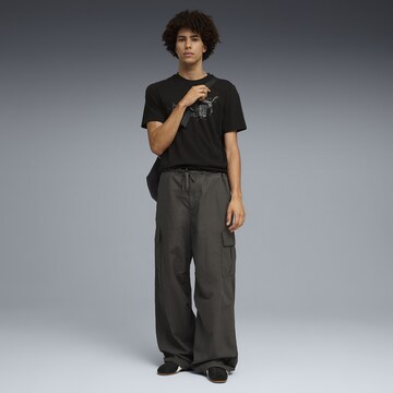 PUMA T-Shirt 'Camo' in Schwarz