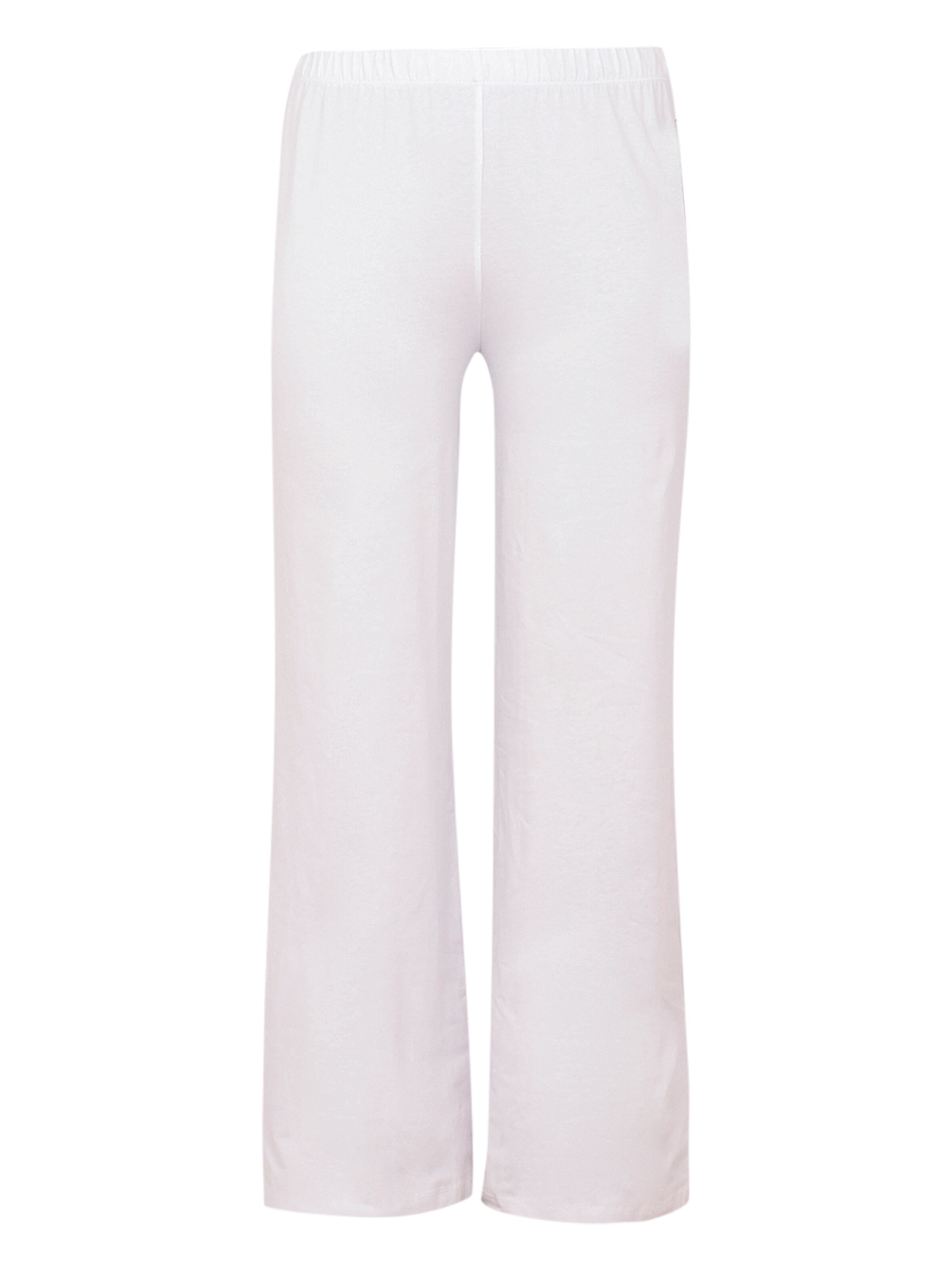 YOEK Wide leg Broek in Wit: voorkant