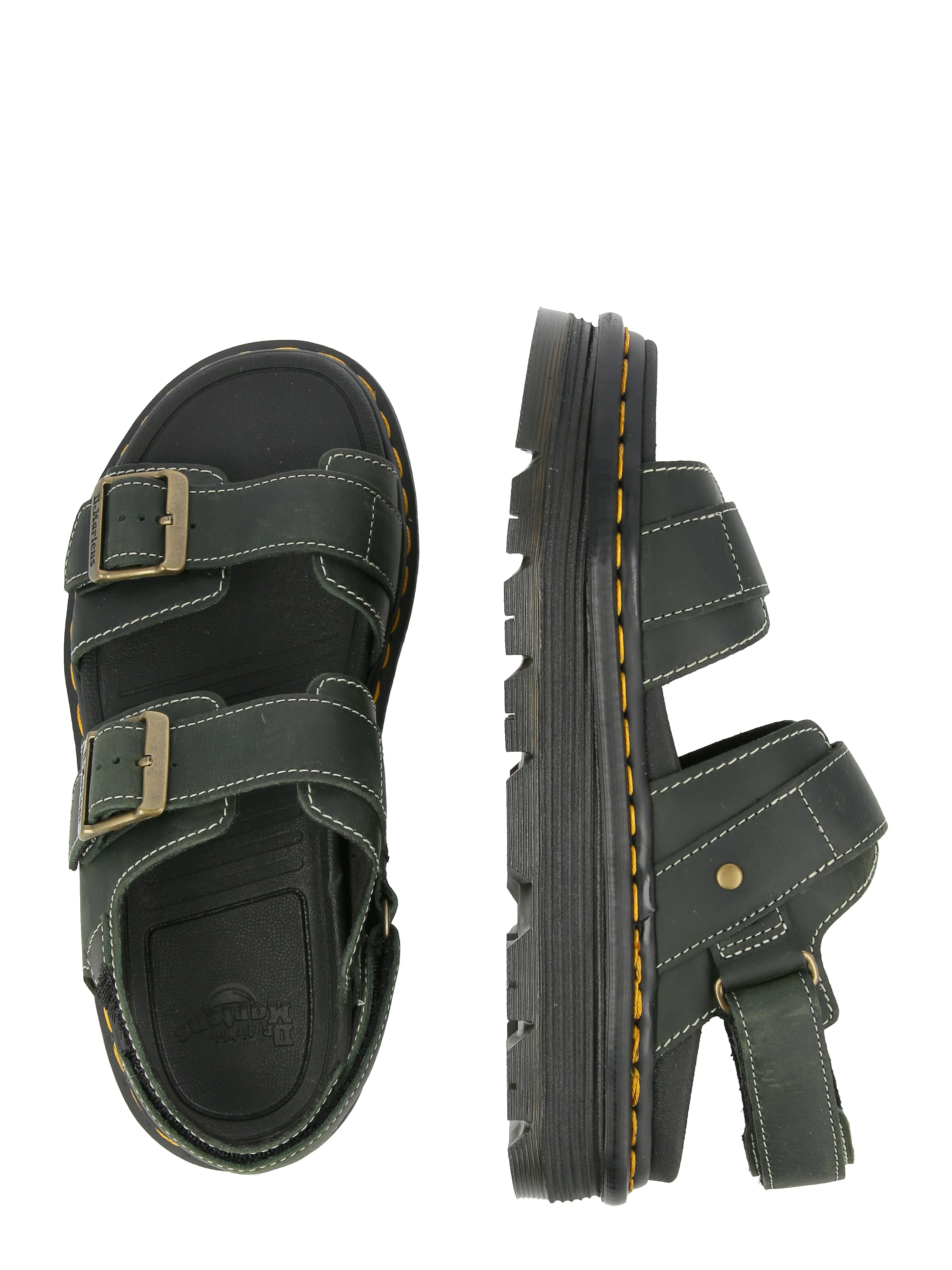 Dr. Martens Sandalen met riem 'ZebZag' in Groen