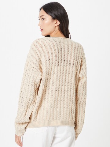 In The Style Knit Cardigan in Beige