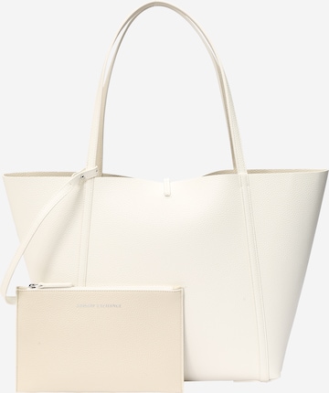 ARMANI EXCHANGE Shopper in White: front