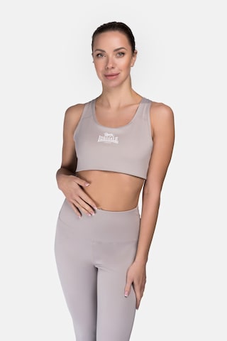 LONSDALE Bustier Sport-BH 'WARDOUR' in Grau: Vorderseite