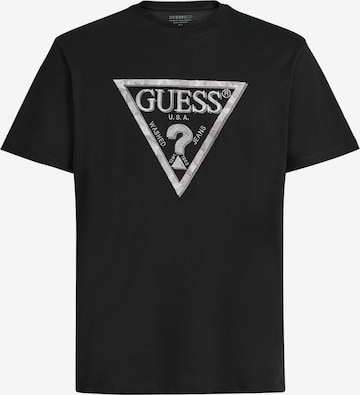 T-Shirt GUESS en noir : devant