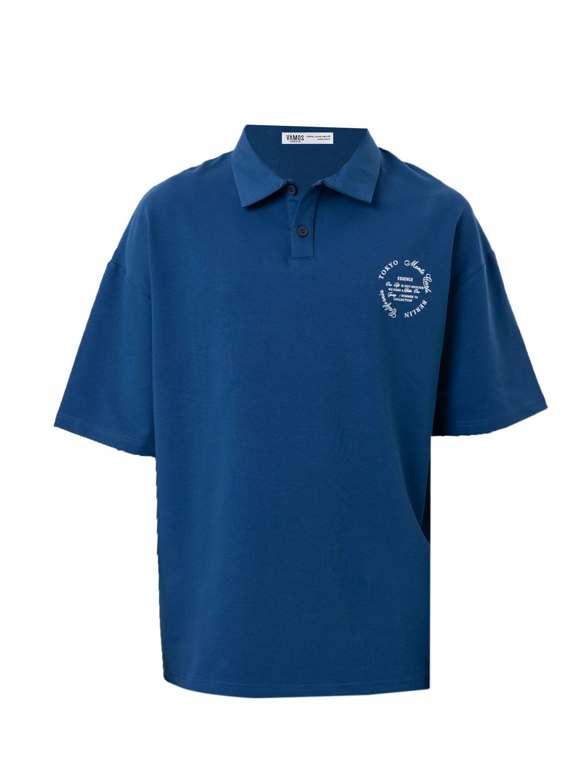 zils VAMOS CLO T-Krekls: no priekšpuses