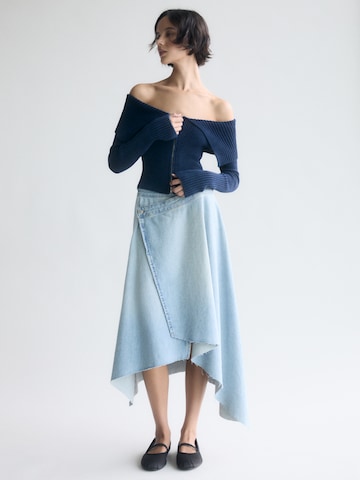 Pull&Bear Knit Cardigan in Blue