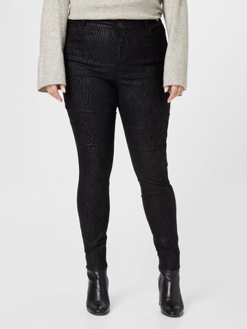 Vero Moda Curve Slimfit Kalhoty 'SOPHIA' – černá: přední strana