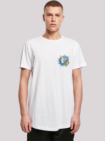 F4NT4STIC Shirt 'Looney Tunes Bugs Bunny Carrot' in Wit: voorkant