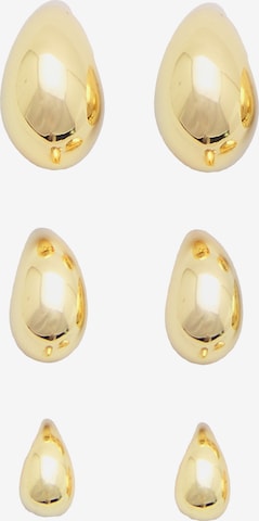 Boucles d'oreilles Pull&Bear en or : devant