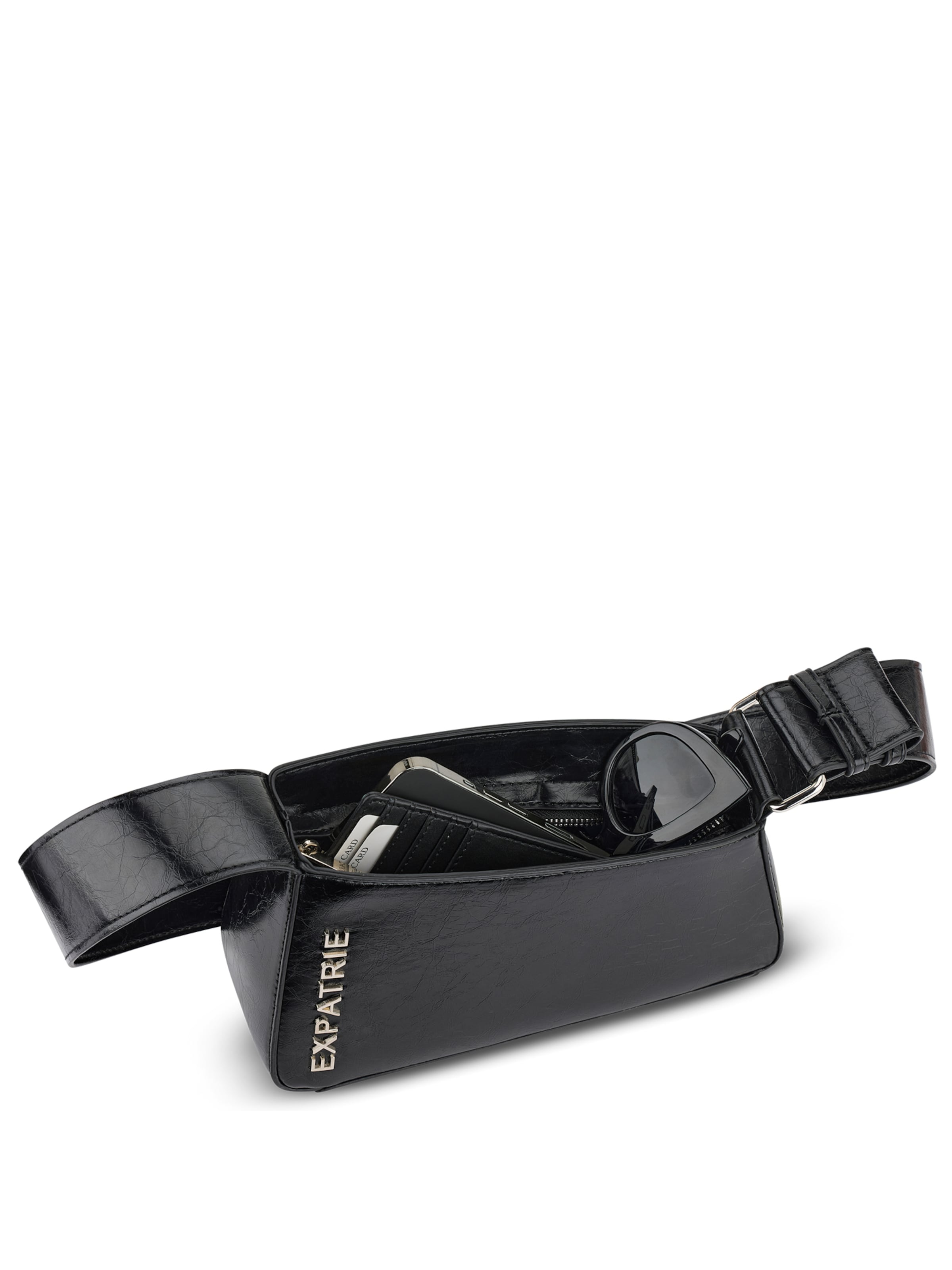 Borsa a spalla 'Georgia' di Expatrié in nero: frontale