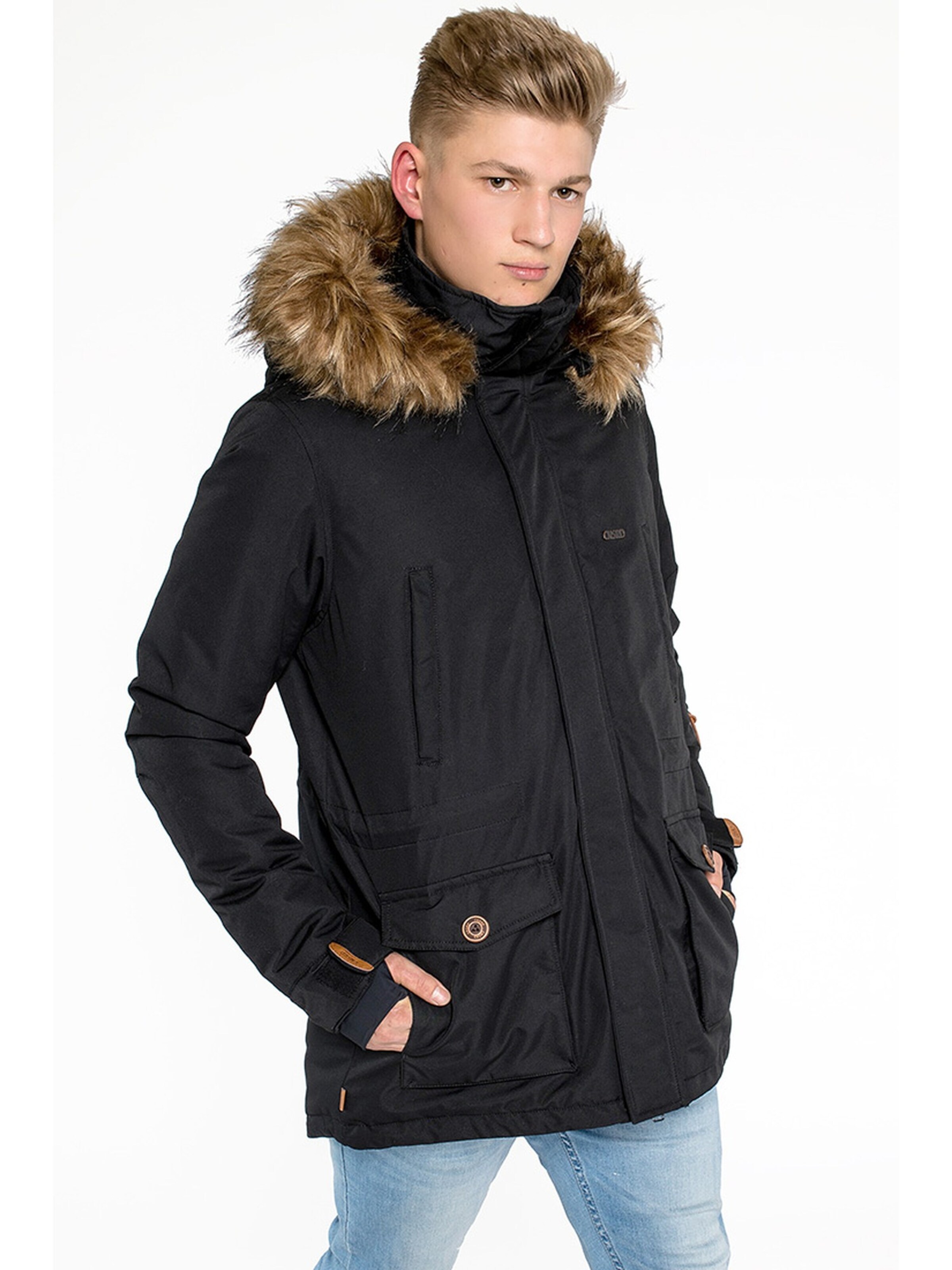 Parka invernale 'TRAVIS II' di CNSRD in nero: frontale
