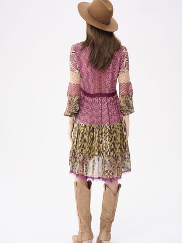 Blue Shadow Dress in Mixed colors: front