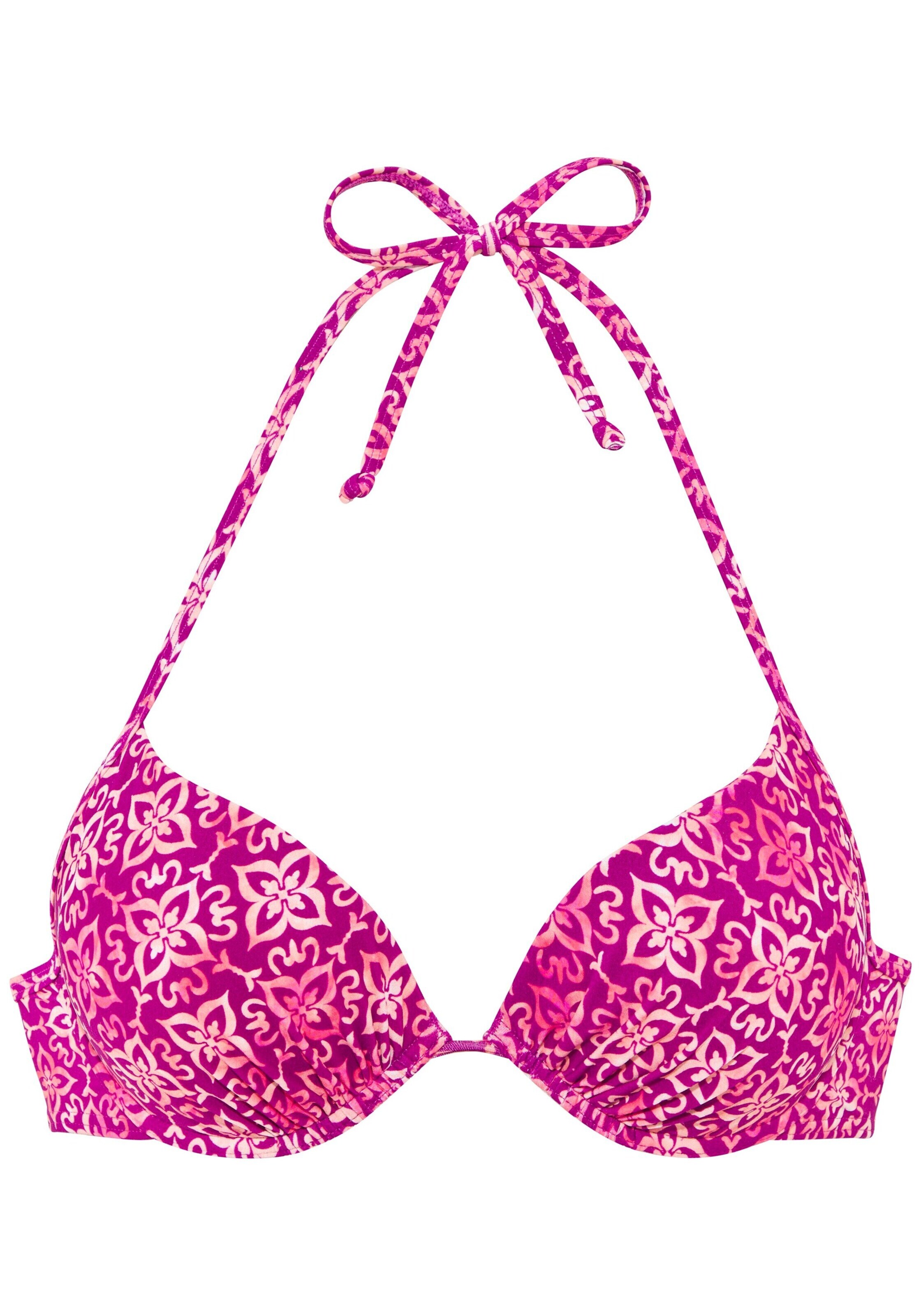 VIVANCE Push-up Bikini zgornji del | roza barva: sprednja stran