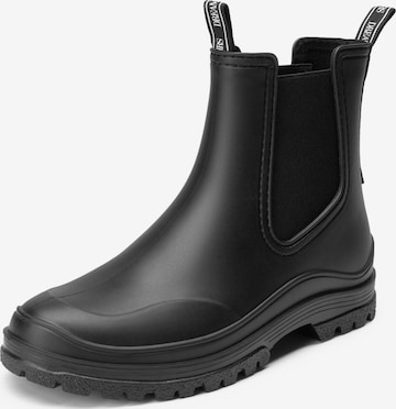 Dream Pairs Regenlaarzen in Zwart: voorkant