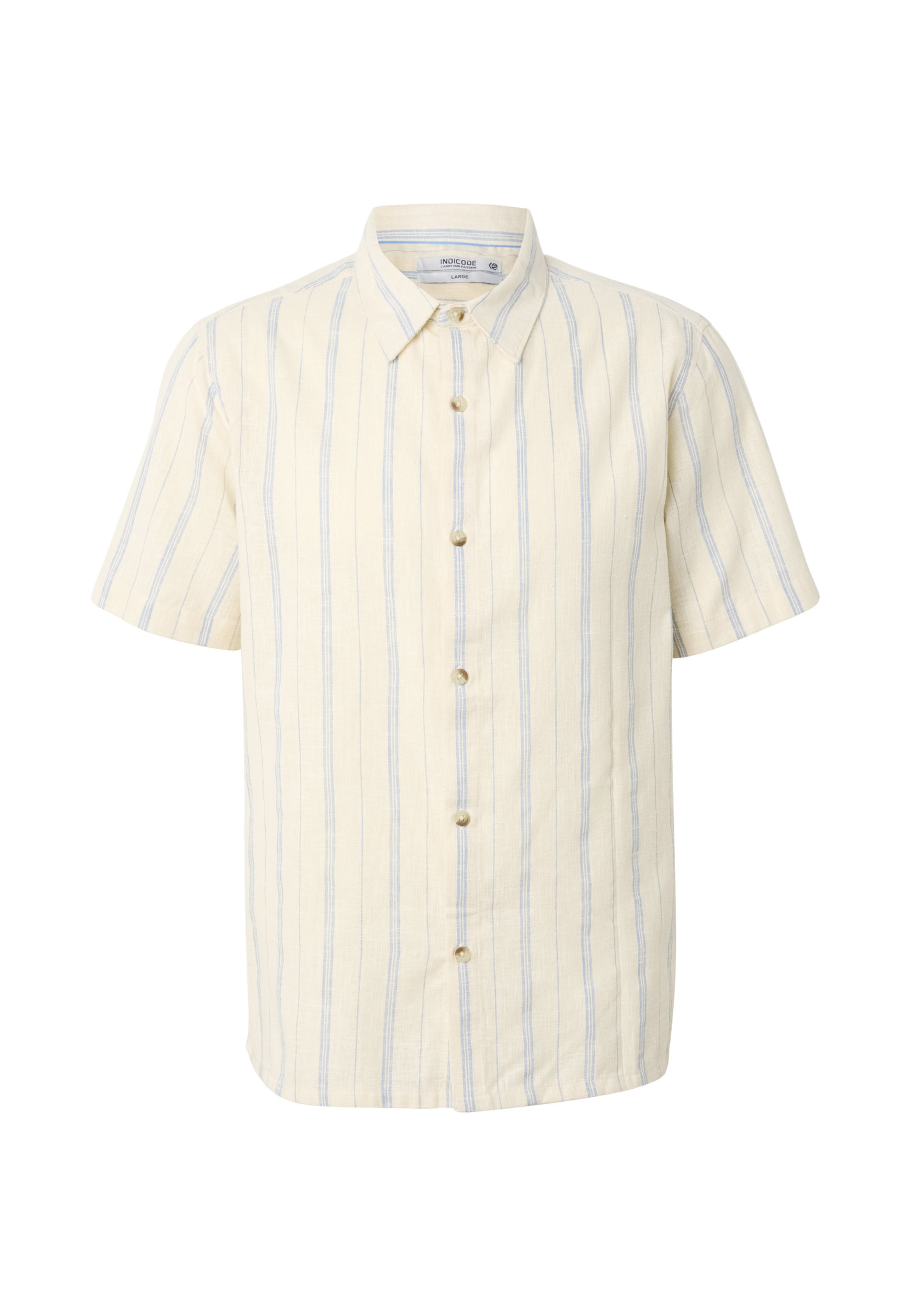 Chemise 'Juliano' INDICODE JEANS en beige : devant