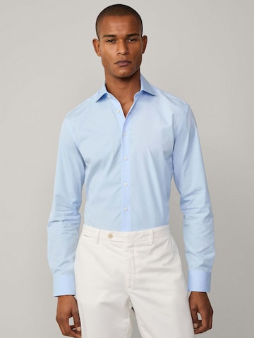 Hackett London Regular Fit Businesshemd in Blau: Vorderseite