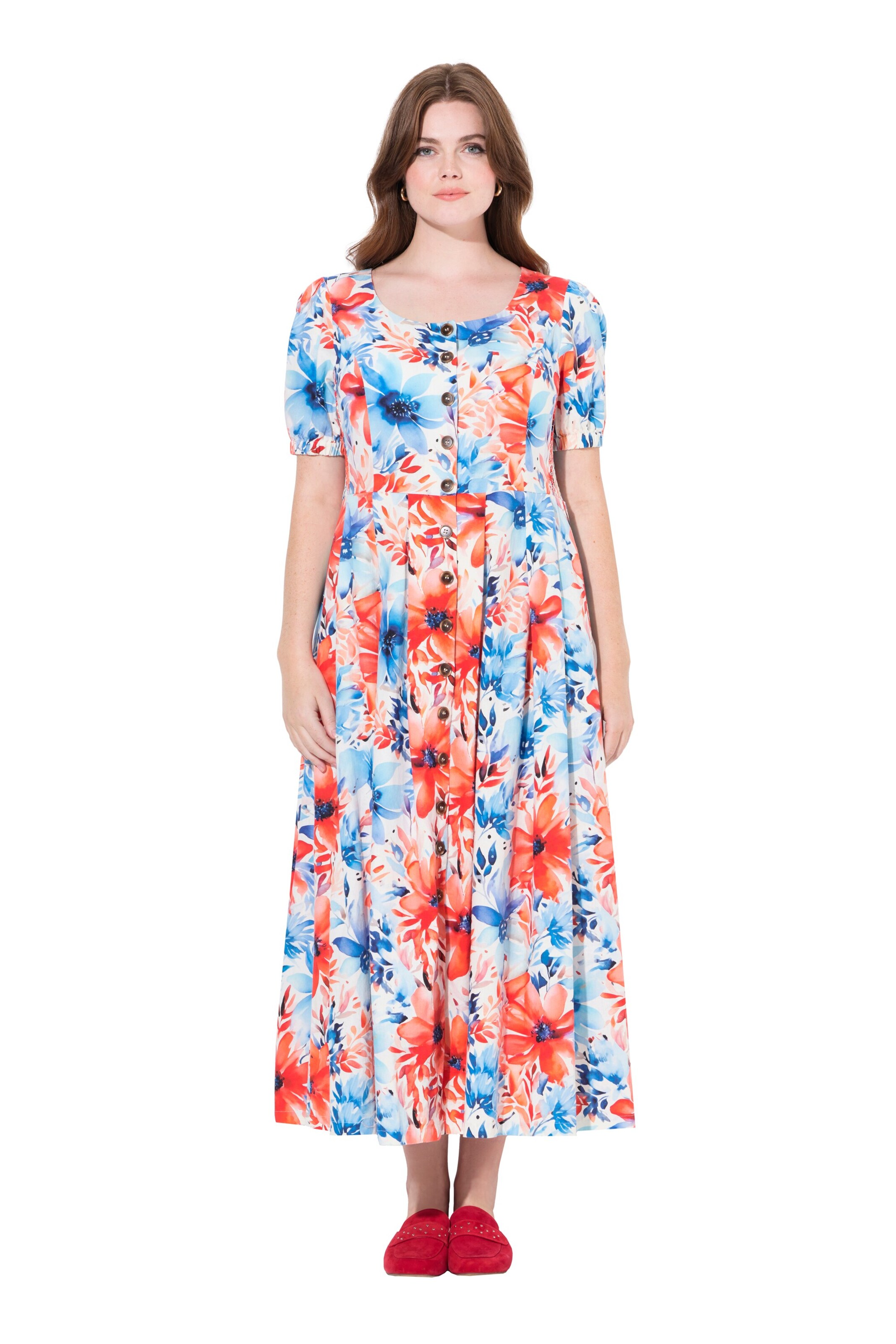 Ulla Popken Blousejurk in Blauw: voorkant