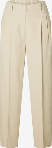 SELECTEDLoosefit Hlače s naborima 'SLFMara' - bež boja: prednji dio