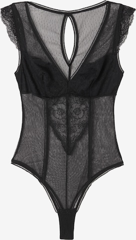 INTIMISSIMI Bodysuit 'LACE NEVER GETS OLD' in Black: front