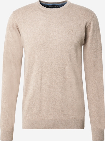 Pull-over 'Wildman' INDICODE en beige : devant
