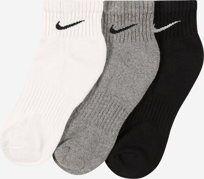 Calzino sportivo 'EVERYDAY CUSH' NIKE di colore grigio sfumato / nero / bianco, Visualizzazione prodotti