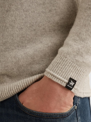 VANGUARD Pullover 'Pullover in wool with zip polo collar' i grå