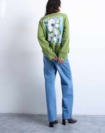 TOPSHOP Μπλούζα φούτερ 'DUMA' σε πράσινο