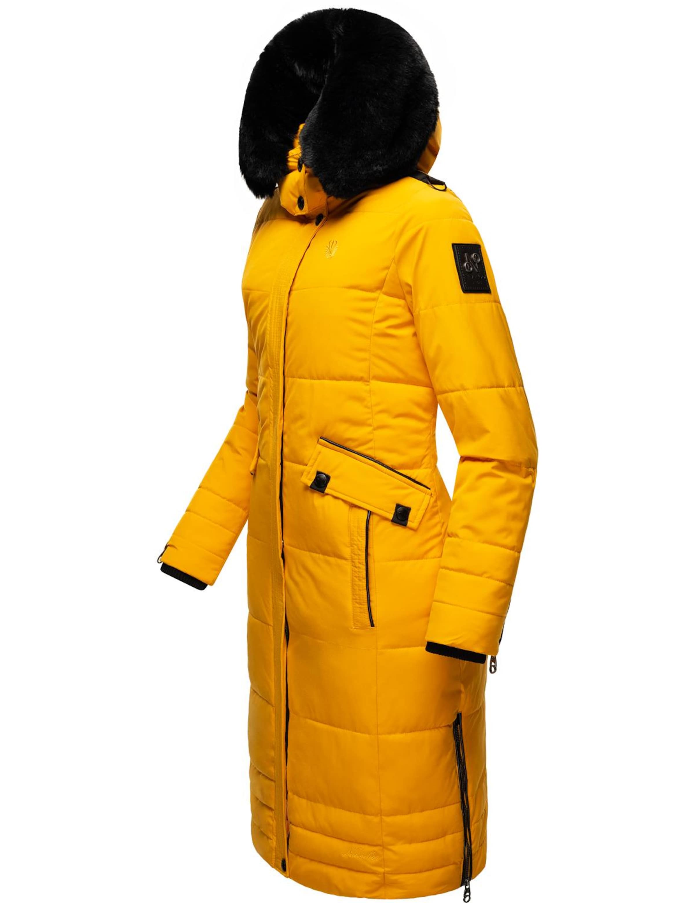 NAVAHOO Talvemantel 'Fahmiyaa', värv kollane