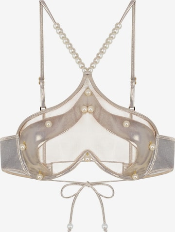 GOD SAVE QUEENS Bikinitop 'Mia' in Gold: Vorderseite
