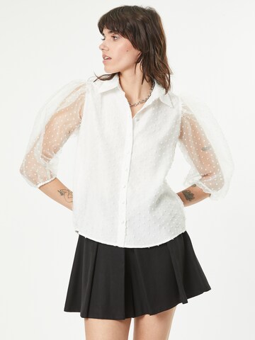 Coast Blouse 'Dobby' in Wit: voorkant