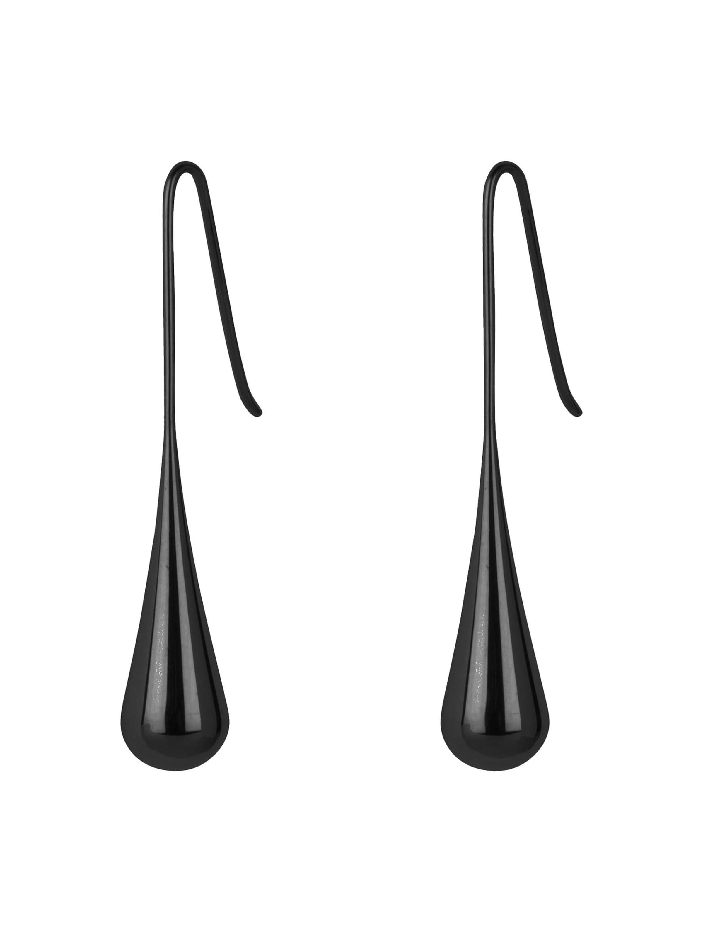 Boucles d'oreilles 'Earrings Titanium' Chic by Lirette en noir : devant