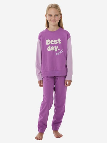 Pyjama ' Nightwear ' SCHIESSER en rose : devant
