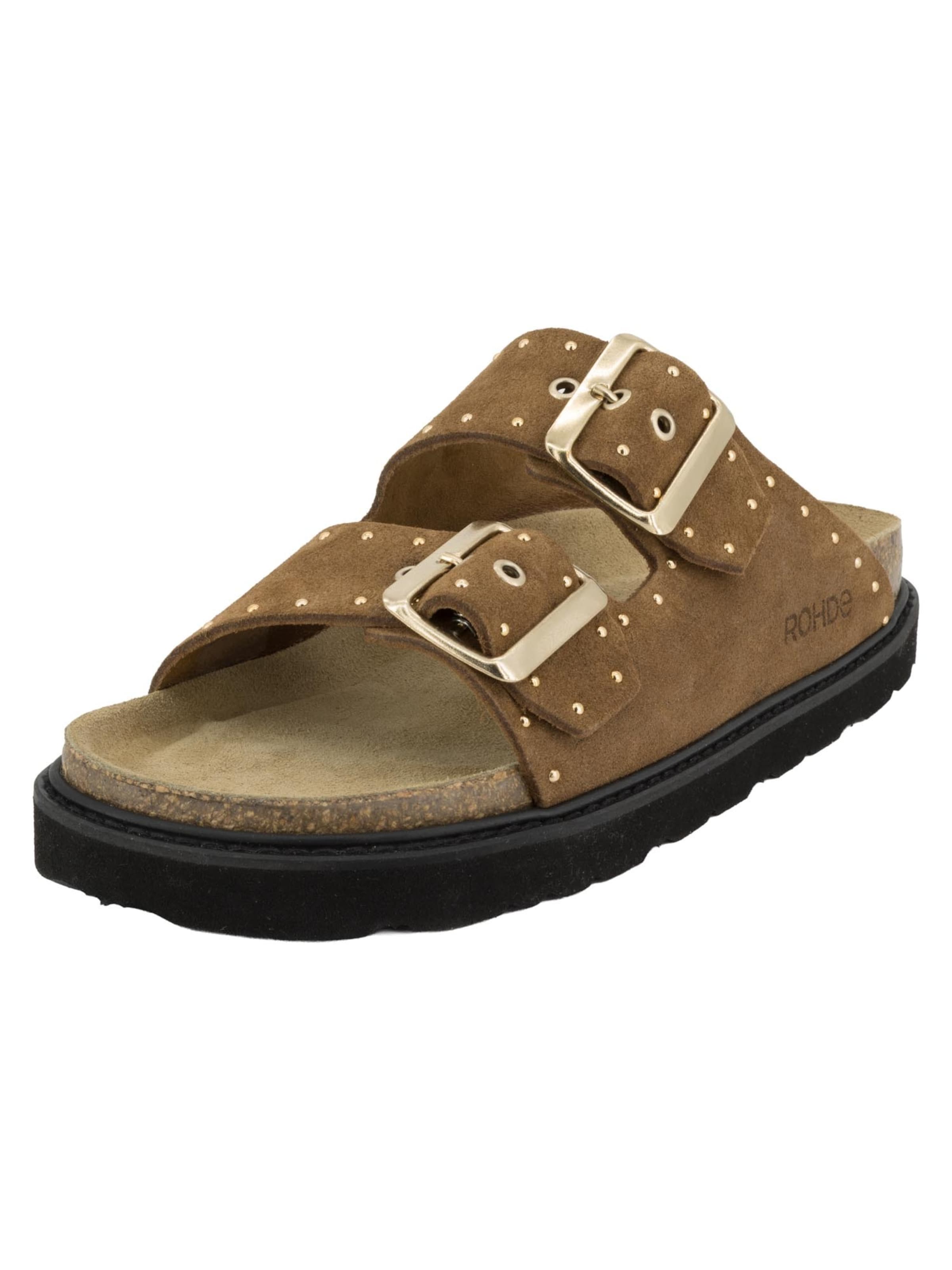 ROHDE Mules 'Tropea' in Brown: front