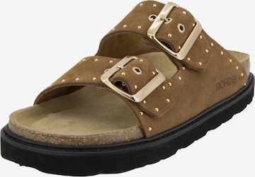 ROHDE Mules 'Tropea' in Brown: front