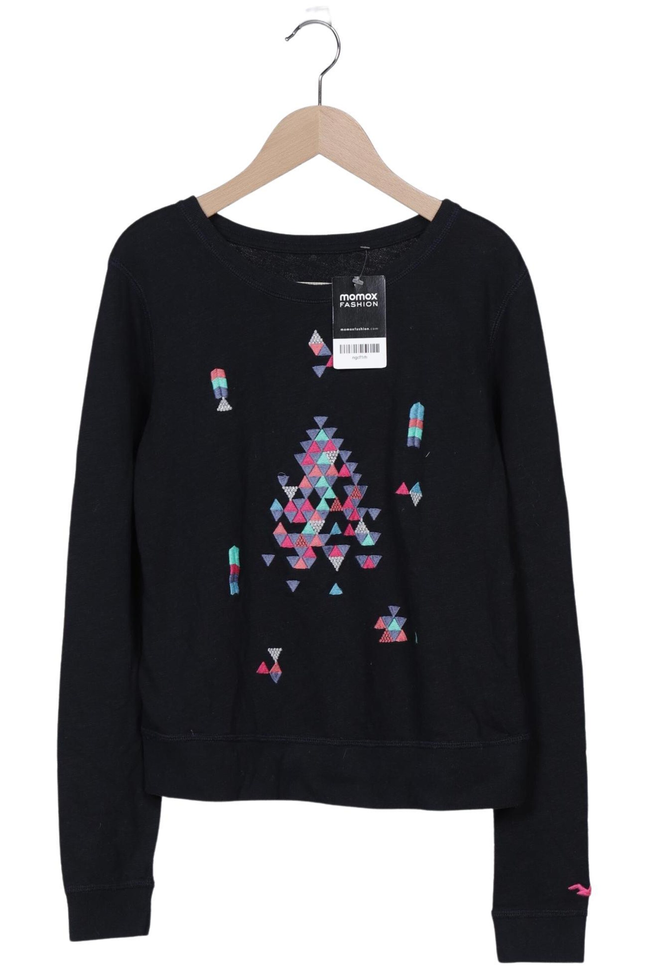 HOLLISTER Sweatshirt & Zip-Up Hoodie in S in Black: front