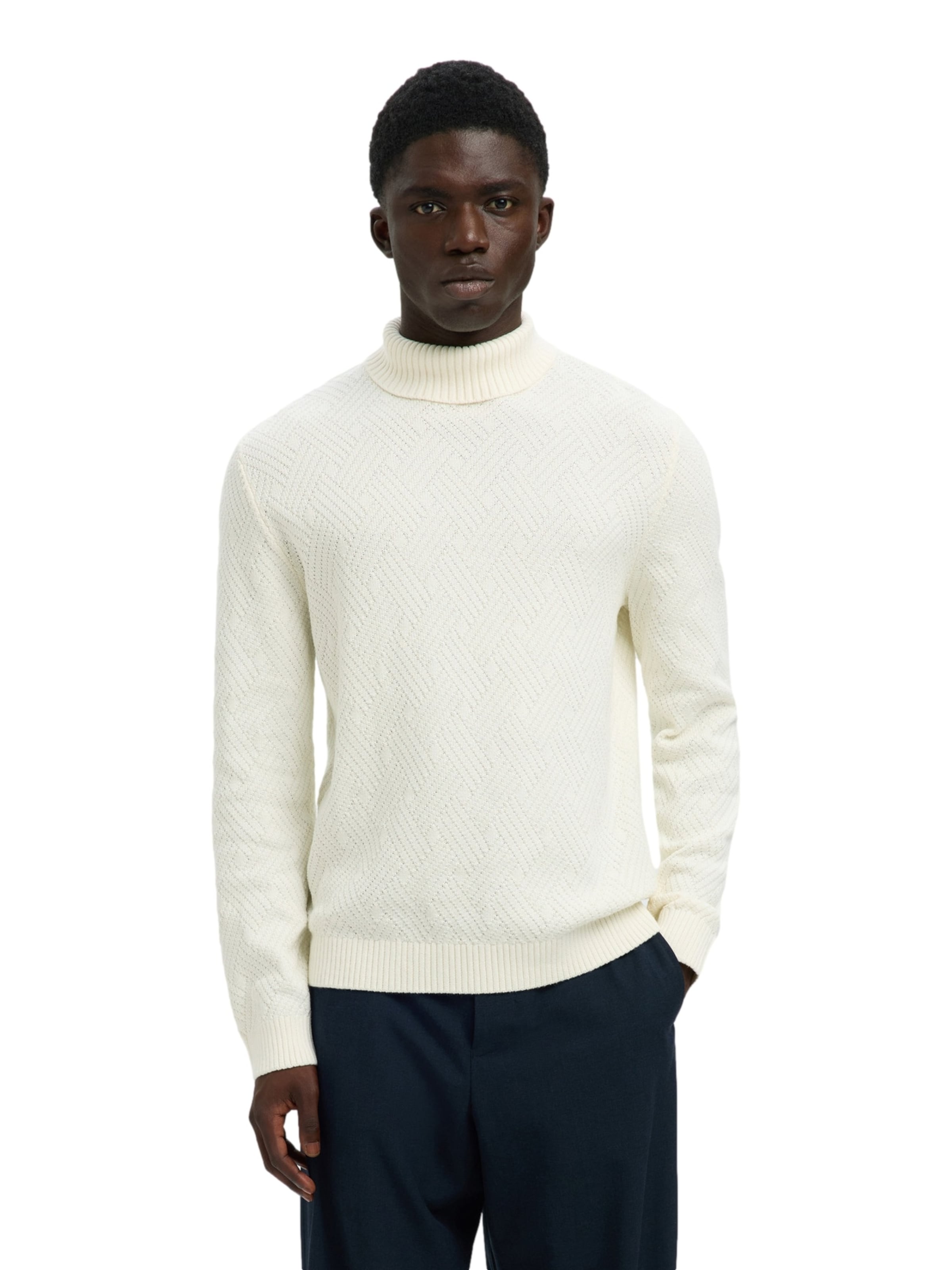 SELECTED Пуловер 'SLHTrevor' в бежово: отпред